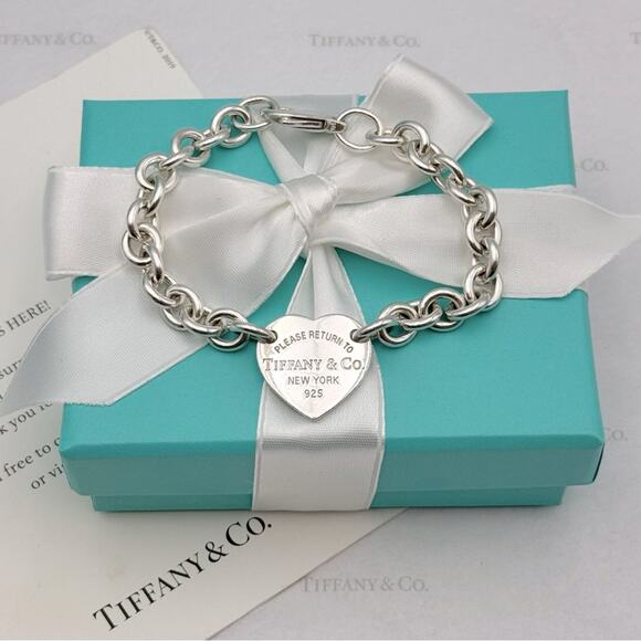 Tiffany & Co. Return to Tiffany Heart Tag Bracelet Sterling Silver 925 Gift Box - Picture 11 of 13